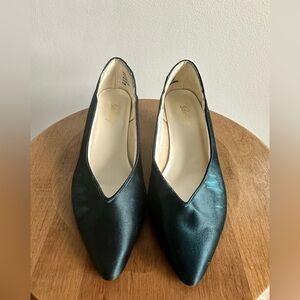Vintage  Satin Party Blue Kitten Heels